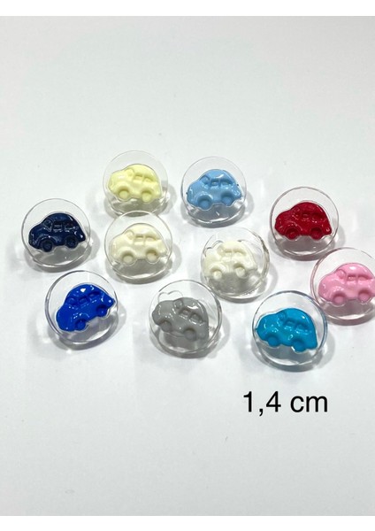 Bebek Düğmesi / Araba Model / 10 Adet /