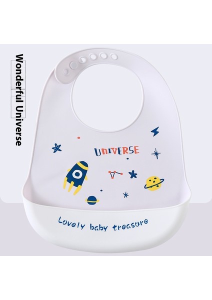 Silikon Yemek Önlükleri Üç Boyutlu Su Geçirmez Süper Yumuşak Yemek Önlükleri Büyük Önlükler (Yurt Dışından)