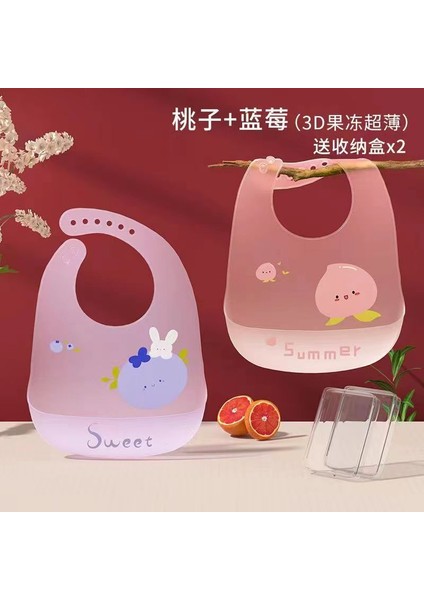 Önlük Silikon Pirinç Önlük Su Geçirmez Ultra Hafif ve Ultra Yumuşak Pirinç Önlük Tamamlayıcı Önlük Önlük Salya Havlusu (Yurt Dışından)