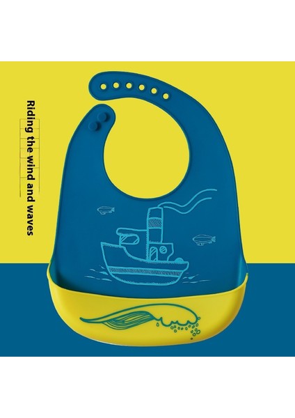 Silikon Yemek Önlükleri Üç Boyutlu Su Geçirmez Süper Yumuşak Yemek Önlükleri Büyük Önlükler (Yurt Dışından)