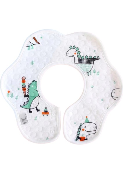 Su Geçirmez Önlükler Pamuklu Gazlı Bez Pamuklu Çocuk Petal Bebek Önlükleri Bebek 360 Derece Dönen Salya Akan Havlu (Yurt Dışından)