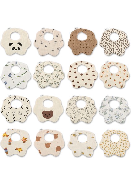 Petal Bib Drool Bib Drool Towela A Sınıfı Pamuk Altı Katlı Gazlı Bez Önlükler (Yurt Dışından)