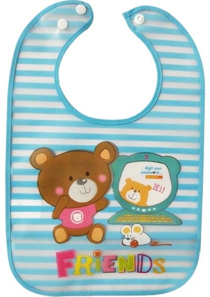 Toddler Drool Havlu Önlüğü Karikatür Besleme Cebi Taşınabilir Yıkanmaz Eva Önlükler (Yurt Dışından)