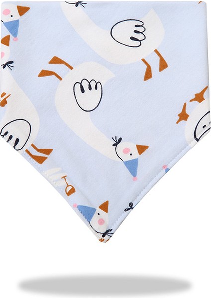 Üçgen Havlu Salya Havlu Pamuk Baskılı Karikatür Çift Katmanlı Önlük Cepli Eşarp (Yurt Dışından)