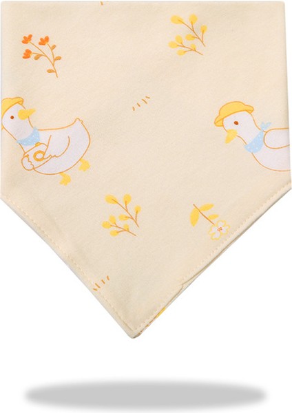 Üçgen Havlu Salya Havlu Pamuk Baskılı Karikatür Çift Katmanlı Önlük Cepli Eşarp (Yurt Dışından)