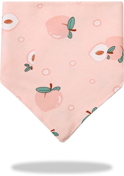 Üçgen Havlu Salya Havlu Pamuk Baskılı Karikatür Çift Katmanlı Önlük Cepli Eşarp (Yurt Dışından)