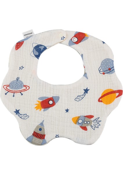 Petal Bib Drool Bib Drool Towela A Sınıfı Pamuk Altı Katlı Gazlı Bez Önlükler (Yurt Dışından)