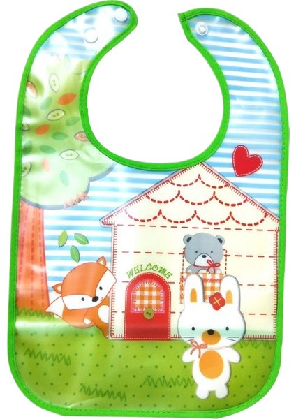 Toddler Drool Havlu Önlüğü Karikatür Besleme Cebi Taşınabilir Yıkanmaz Eva Önlükler (Yurt Dışından)