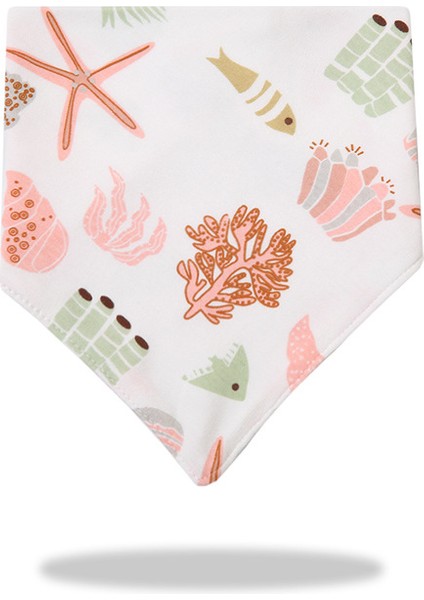 Üçgen Havlu Salya Havlu Pamuk Baskılı Karikatür Çift Katmanlı Önlük Cepli Eşarp (Yurt Dışından)