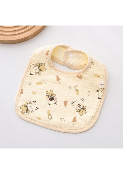 Önlük A Tipi Pamuklu Gazlı Bez Önlük Yumuşak Altı Katlı Gazlı Bez Salya Havlusu (Yurt Dışından)