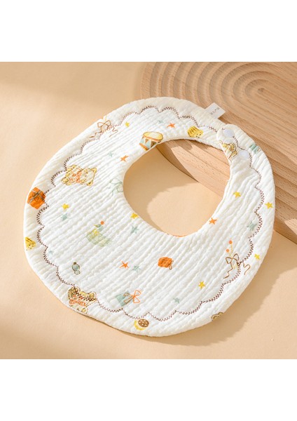 Önlük A Tipi Pamuklu Gazlı Bez Önlük Yumuşak Altı Katlı Gazlı Bez Salya Havlusu (Yurt Dışından)