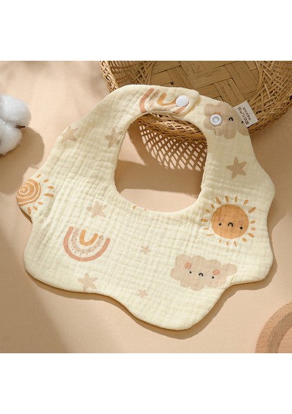 Önlük A Tipi Pamuklu Gazlı Bez Önlük Yumuşak Altı Katlı Gazlı Bez Salya Havlusu (Yurt Dışından)