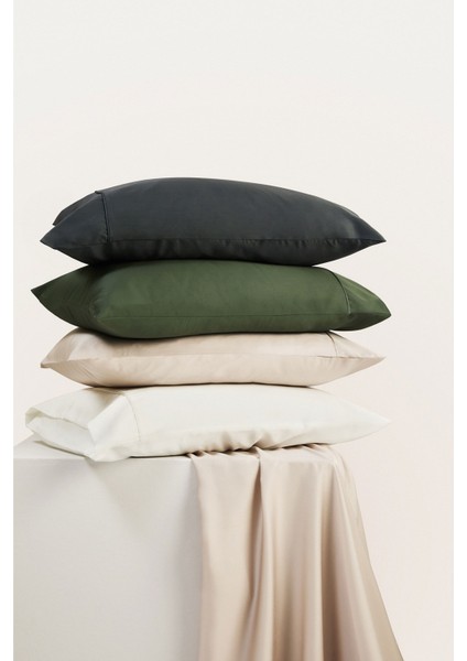 X TENCEL™ Lyocell 2'li Standart Yastık Kılıfı Seti Beyaz