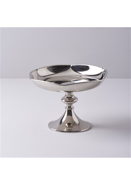 Wawe 21x21x14 cm Ayaklı Servis Gümüş