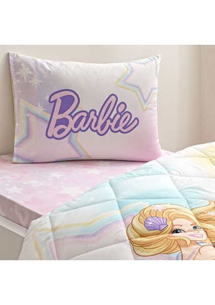 Lisanslı Barbie Mermaid Tek Kişilik Pamuk Yorgan Seti modelleri