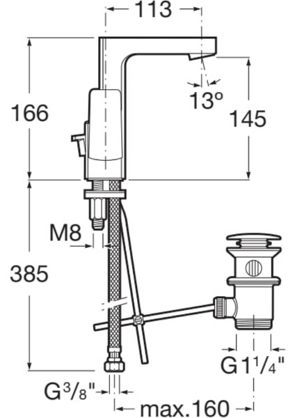 L90 Yandan Kumandalı Lavabo Bataryası, Cold Start fiyatları