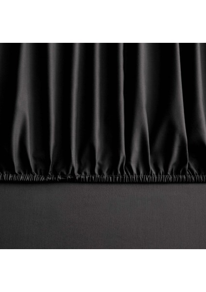 Mix&Match Pamuk Saten King Size Lastikli Çarşaf Siyah
