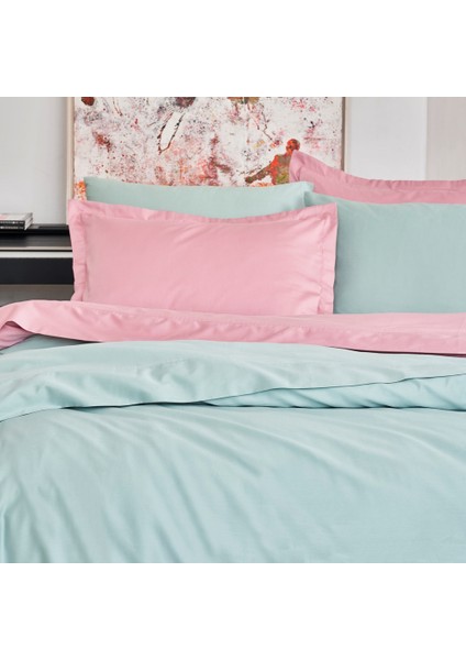 Mix&Match Pamuk Tek Kişilik Saten Nevresim Kılıfı Yeşil