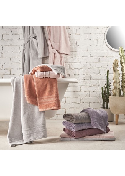 Soft Pamuk 85x150 cm Banyo Havlusu Gri