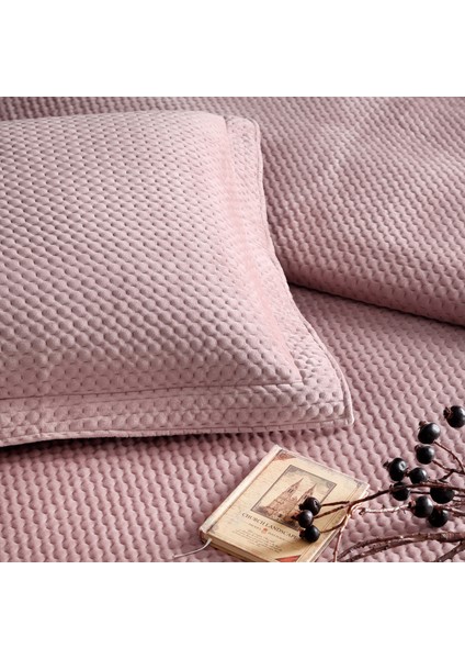 Glace Çift Kişilik Yatak Örtüsü Seti Pembe
