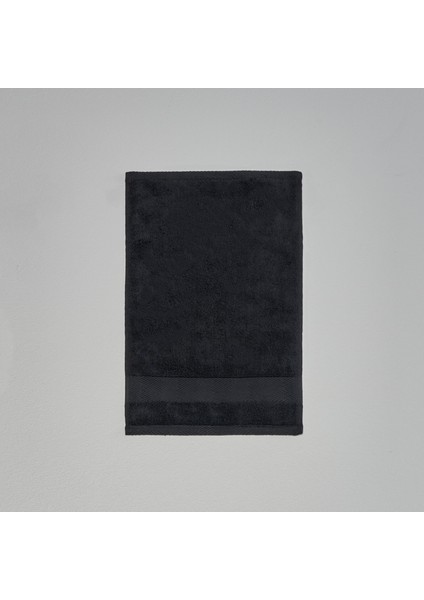 Premium Pamuk 30x45 cm El Havlusu Siyah