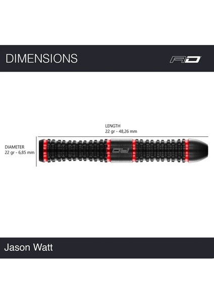 Jason Watt % 90 Tungsten Çelik Uçlu Dart Oku modelleri