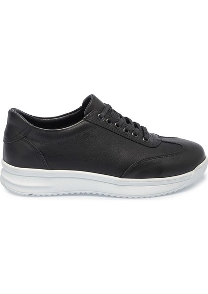 Siyah Hakiki Deri Erkek Sneaker - E25I1AY57304-A23