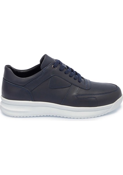 Lacivert Hakiki Deri Erkek Sneaker - E25I1AY57303-A31
