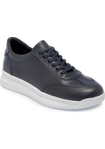 Lacivert Hakiki Deri Erkek Sneaker - E25I1AY57304-A31