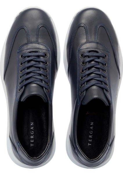 Lacivert Hakiki Deri Erkek Sneaker - E25I1AY57304-A31 indirimleri