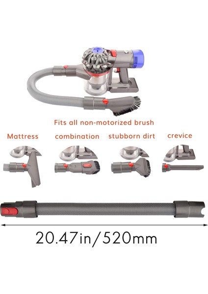 V8 V10 V7 V11 Elektrikli Süpürge Için Esnek Dar Alan Aracı Adaptör Hortum Takımı Bağlantı ve Uzatma Olarak (Yurt Dışından)