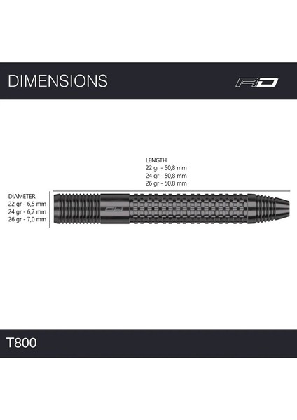 T-800 % 90 Tungsten Çelik Uçlu Dart Oku modelleri