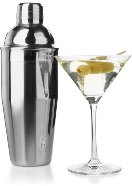 Komple Çelik 700ML Shaker Kokteyl Karıştırıcı Hazırlama Kabı Bardağı
