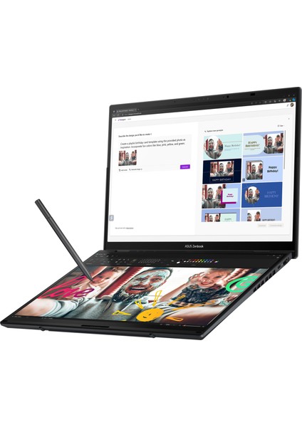 Zenbook Duo UX8406 UX8406CA-PZ210W Intel Ultra 9 285H 32GB Ram 2tb SSD 14 Inç OLED Dokunmatik Windows 11 Taşınabilir Bilgisayar