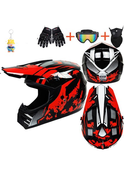 [ücretsiz Üç Parçalı Set] Kart Atv Off-Road Kask Dağ Bisikleti Iniş Dört Mevsim Erkek ve Kadın (Yurt Dışından)