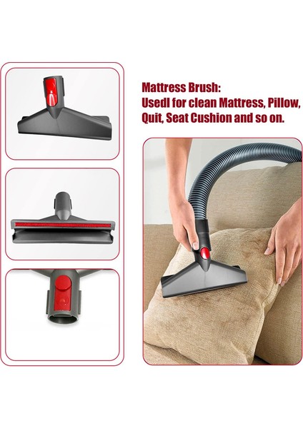 V7 V8 V10 V11 V15 Kablosuz Elektrikli Süpürge Uzatma Hortumu Yatak Fırçası Başlığı (Yurt Dışından) modelleri