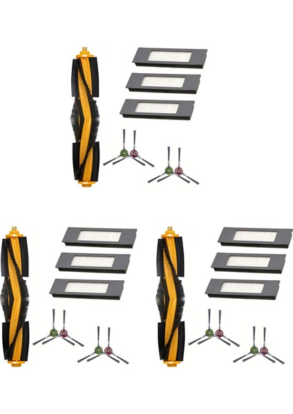 Ozmo 920/950/T5/T8/T8 / N8 Pro+ Robot Süpürge Hepa Filtre Fırçaları Için 3x Yedek Parça (Yurt Dışından)