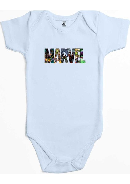 Marvel Heroes In Post Mavi Renk Bebek Body Zıbın