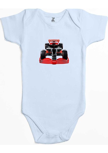 F1 Audi Formula Mavi Renk Bebek Body Zıbın