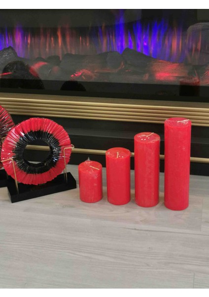 Iv Blue Purple 4'lü Kırmızı Set Mum fırsatları