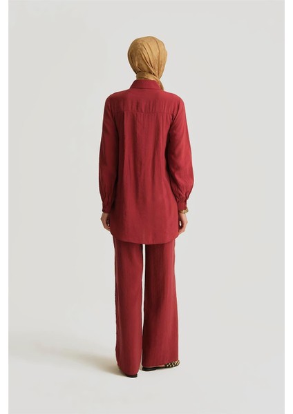 Modal Straight Pantolon 25YD4224-2 Bordo fırsatları