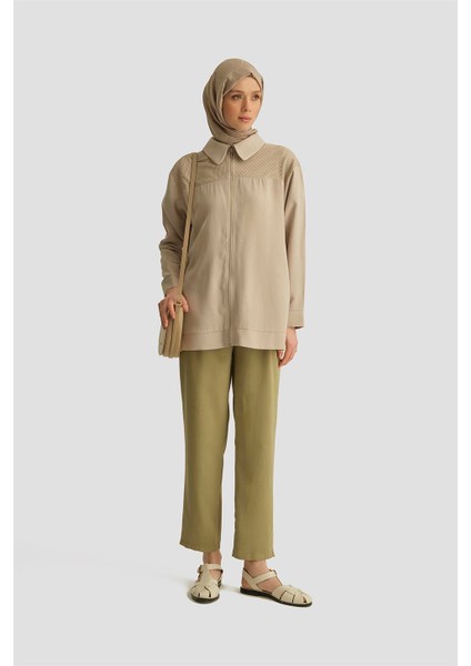 Tencel Havuç Pantolon 25YD4228-2 Haki