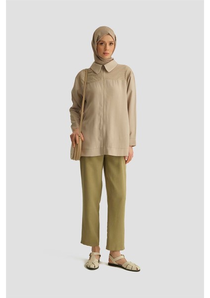 Tencel Havuç Pantolon 25YD4228-2 Haki