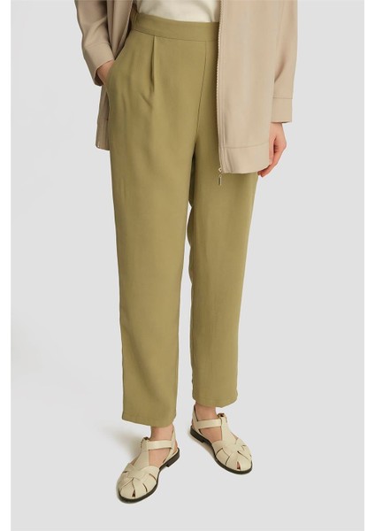 Tencel Havuç Pantolon 25YD4228-2 Haki