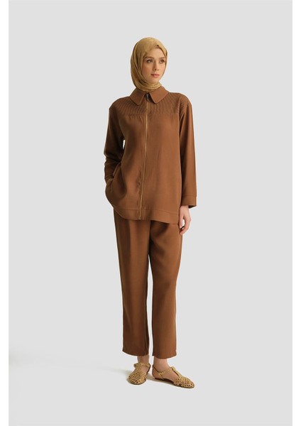 Tencel Havuç Pantolon 25YD4228-2 Kahverengi fiyatları