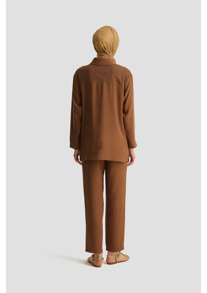 Tencel Havuç Pantolon 25YD4228-2 Kahverengi fırsatları