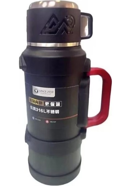 Akıllıelma-Cooker YK1422 Bardaklı Çelik Termos 2 Lt Yeşil
