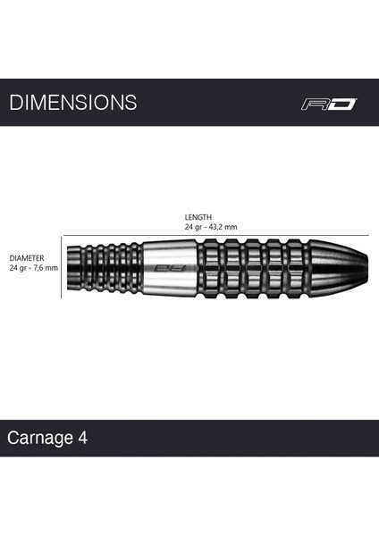 Carnage 4 % 90 Tungsten Çelik Uçlu Dart Oku modelleri