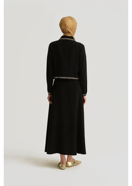 Trok Detaylı Tencel Ceket 25YD4227-1 Siyah indirimleri