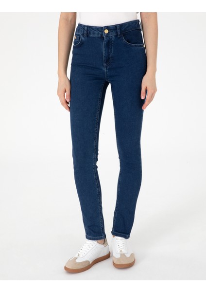 Kadın Lacivert Jean Pantolon 50301258-VR033